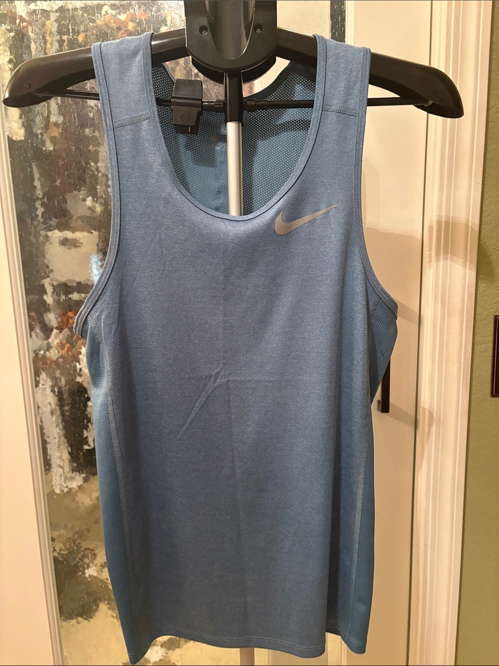 Nike Women’s Blue Athletic Tank with Silver Swoosh